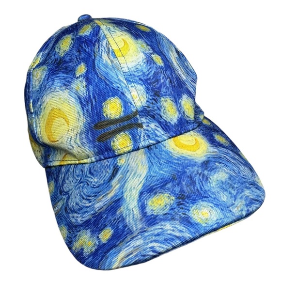 Beyond Van Gogh Starry Night Hat Baseball Cap Adult Adjustable Blue Artist Art - Picture 1 of 7